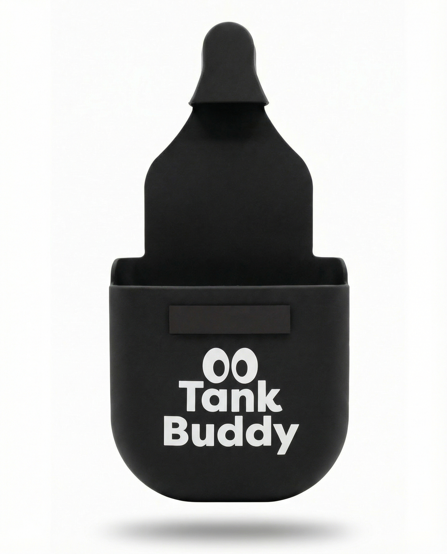 Zwarte TankBuddy magnetische handschoen voor schoon en hygiënisch tanken.